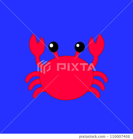 The crab on the blue background 110007408