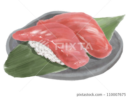 Watercolor sushi_tuna 01_2 Watercolor sushi_tuna 01_2 110007675