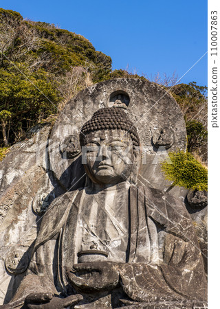 千葉縣鋸南町、鋸山日本寺、大佛（藥師琉璃子如來） 110007863