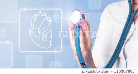 Heart checkup. Cardiovascular system health concept 110007993