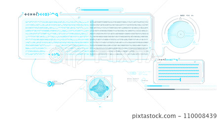 Sci-fi HUD interface for data research. 110008439