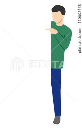 A man pointing and guiding 110008568