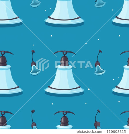 Seamless marine pattern with ship bell 110008815