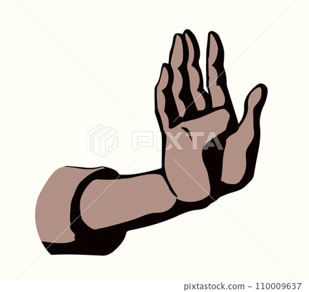 Hand showing no. Vector drawing Hand showing no. Vector drawing 110009637