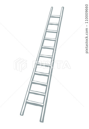 Vector drawing of high ladder Vector drawing of high ladder 110009660