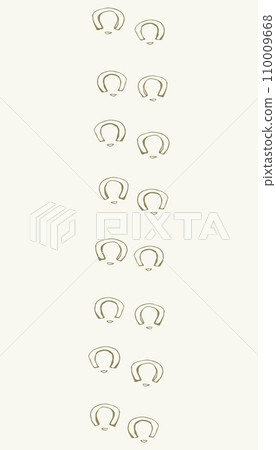 Horse foot print. Vector drawing Horse foot print. Vector drawing 110009668