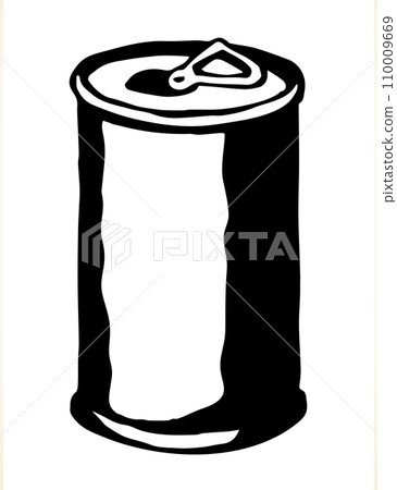 Can bottle. Vector drawing sketch Can bottle. Vector drawing sketch 110009669