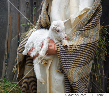 Shepherd with a sheep in his arms Shepherd with a sheep in his arms 110009852