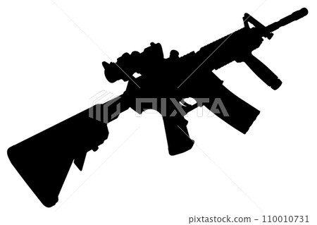 M4 Carbine with optic sight black silhouette 110010731