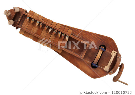 The Hurdy gurdy, stringed musical instrument. The Hurdy gurdy, stringed musical instrument. 110010733