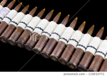 Retro vintage canvas ammo belt with cartridges 110010751