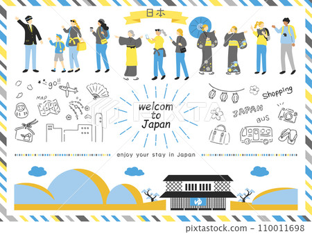 享受日本觀光的外國人 110011698