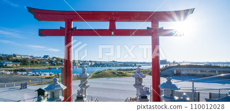 「青森郡」八戶市蕪島神社石階與鳥居 「青森郡」八戶市蕪島神社石階與鳥居 110012028