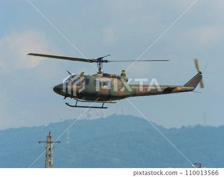 Ground Self-Defense Force helicopter flying over Yao Garrison Ground Self-Defense Force helicopter flying over Yao Garrison 110013566