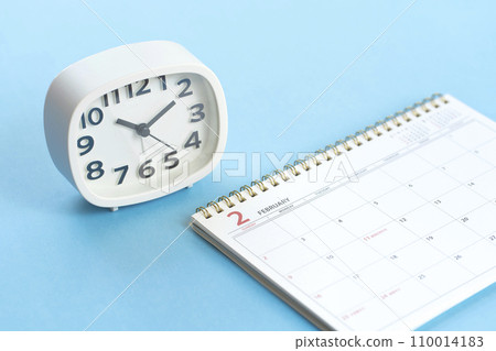 Calendar and clock February Calendar and clock February 110014183