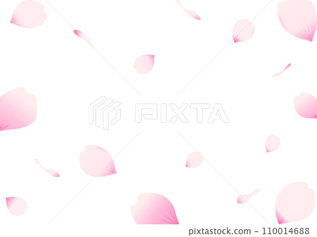 Cherry blossom frame with falling petals Cherry blossom frame with falling petals 110014688
