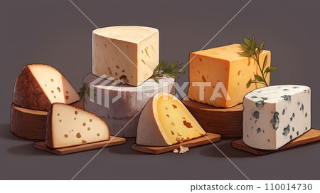 [AI生成圖像]各種類型的起司8 110014730