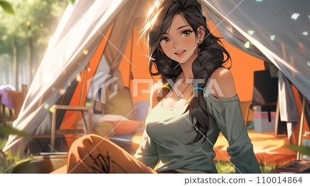 [AI 生成圖像] 女孩露營 10 110014864