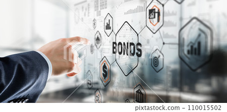 Businessman clicks inscription bonds. Bond Finance Banking Technology concept 110015502