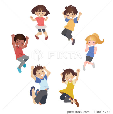跳躍兒童的插圖 110015752