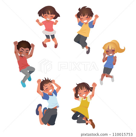 跳躍兒童的插圖 110015753