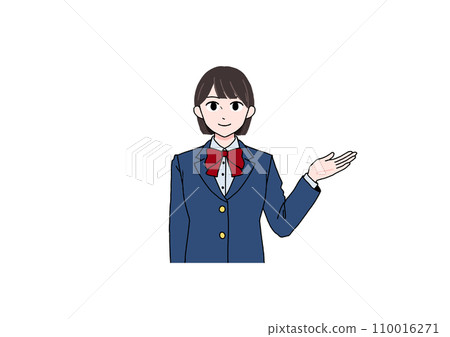 女學生微笑指導的插圖 110016271