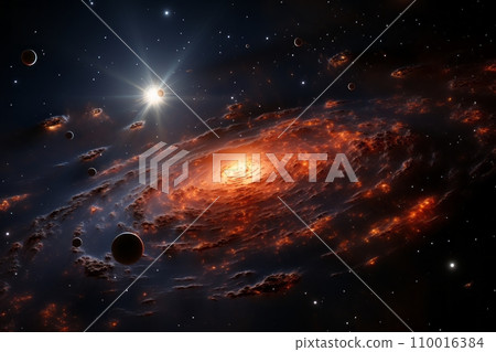 蘊含宇宙光輝的星系螺旋AI影像2 蘊含宇宙光輝的星系螺旋AI影像2 110016384