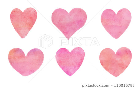 手繪心水彩插畫素材 110016795