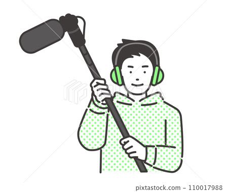 影片製作中音訊負責人向量圖素材 110017988
