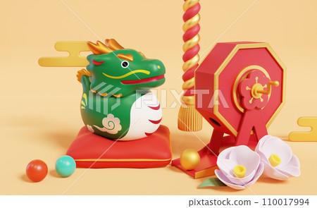 3D Japanese shogatsu CNY card 110017994