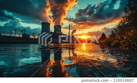 Innovative Atomic Futuristic Atomic Nuclear Reactor Power Plant  Cutting Edge Technology in Energy Generation, Generative Ai Innovative Atomic Futuristic Atomic Nuclear Reactor Power Plant  Cutting Edge Technology in Energy Generation, Generative Ai 110019087