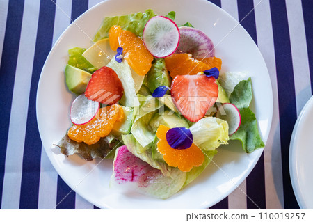 Avocado Fruit Salad: A colorful and healthy salad. Avocado Fruit Salad: A colorful and healthy salad. 110019257