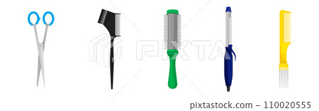 Different Hairdresser Salon Tools and Equipment Vector Set Different Hairdresser Salon Tools and Equipment Vector Set 110020555