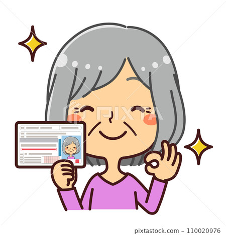 有駕駛記錄證明的高級婦女自願返回 有駕駛記錄證明的高級婦女自願返回 110020976