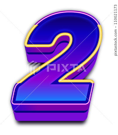 Neon Light  Alphabet Number 2 110021173