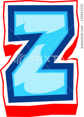 Blue Ocean Comic Bold Alphabet Letter Z 110021291
