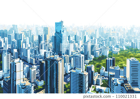 Urban landscape with a view of the park 110021331