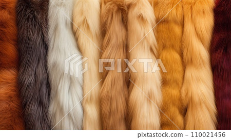 AI-generated content. Multicolored fur texture. AI-generated content. Multicolored fur texture. 110021456