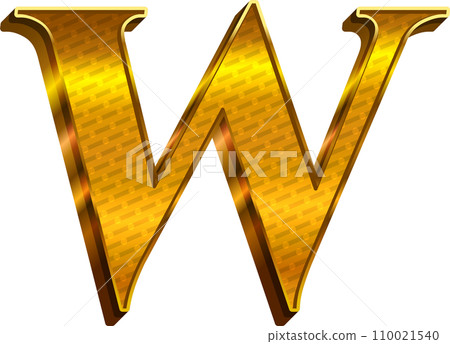 Luxury Gold Alphabet Letter W - Stock Illustration [110021540] - PIXTA