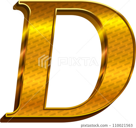 Luxury Gold Alphabet Letter D 110021563