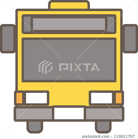 Simple illustration of a yellow bus 110021707