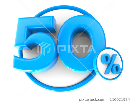 3d Render Blue Percentage Number 40 3d Render Blue Percentage Number 40 110021924