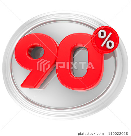 3d Render Percentage Number 110022028