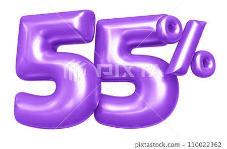 Balloon Number 3D Render 110022362