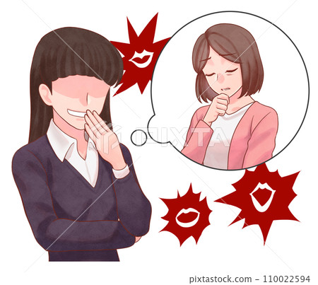 Illustration of a ridiculous female 110022594