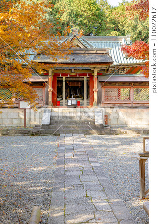滋賀縣大津坂本的日吉東照宮、唐門和秋葉 滋賀縣大津坂本的日吉東照宮、唐門和秋葉 110022617