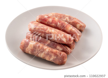 sausage chorizo garlic raw backless clipping path raw sausage ナマソーセージ 110022937