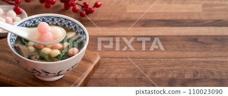 glutinous rice balls winter solstice salty glutinous rice balls red white pink Tang yuan タンユエン 団子 110023090