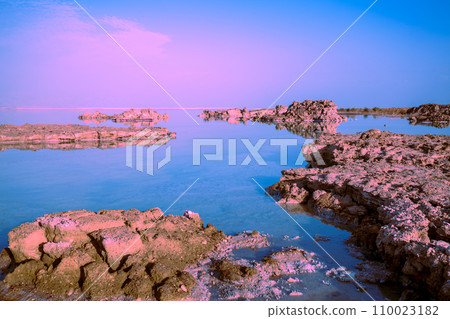 Dead Sea shore. Ein Bokek, Israel 110023182