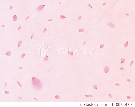 Background material of cherry blossoms with falling petals Background material of cherry blossoms with falling petals 110023479